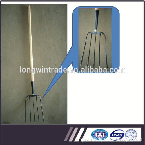 High carbon steel garden Fork 108 with long wooden handle